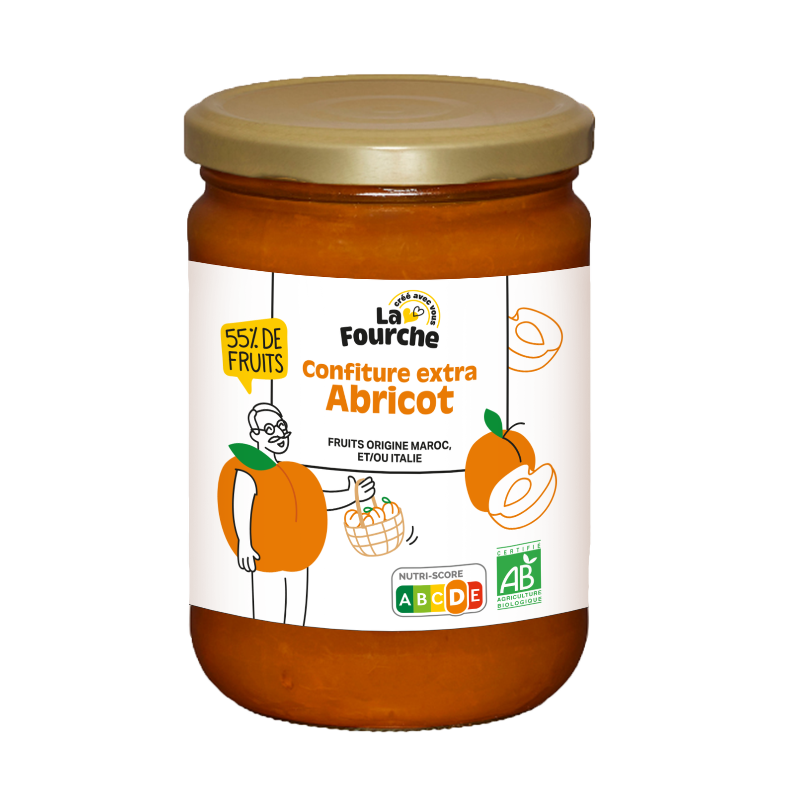 Confiture extra d'abricot bio