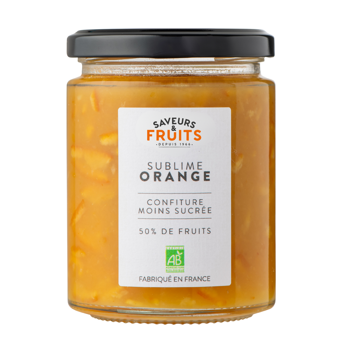 Confiture extra d'orange moins sucrée bio