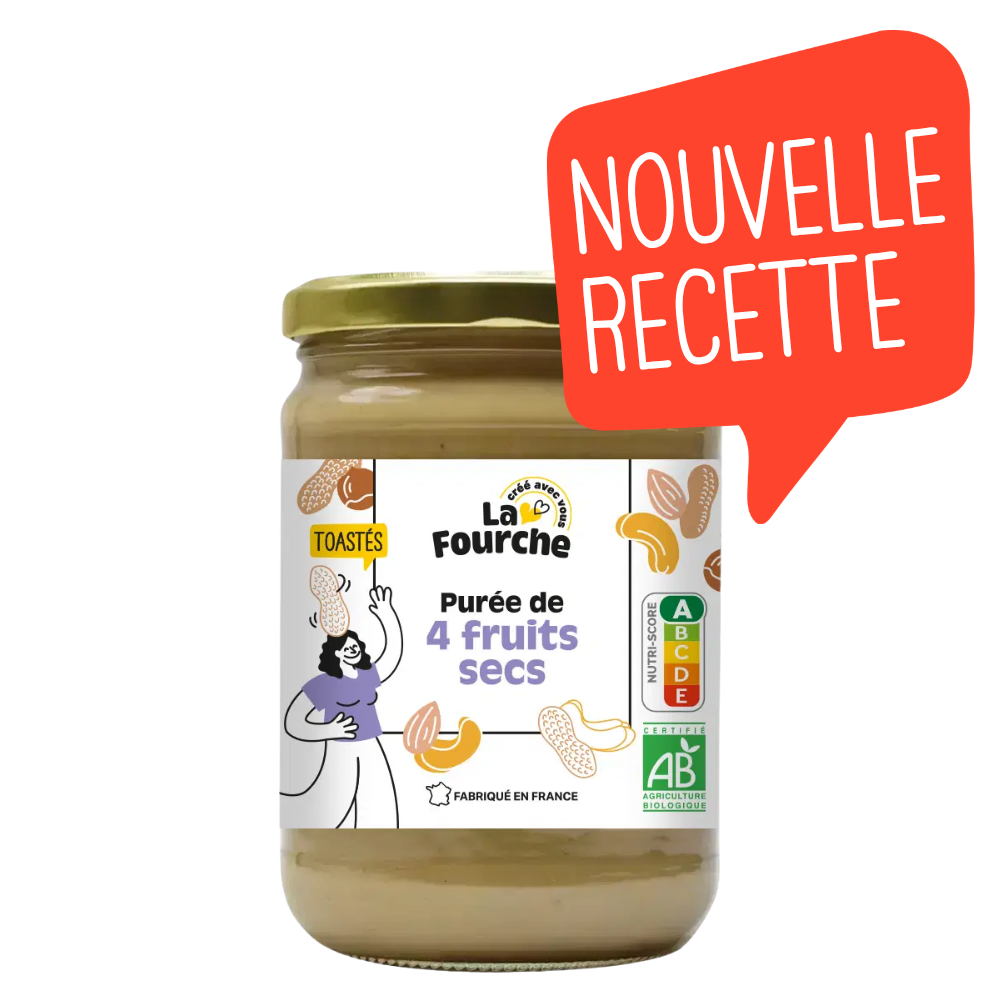 Purée de 4 fruits secs bio