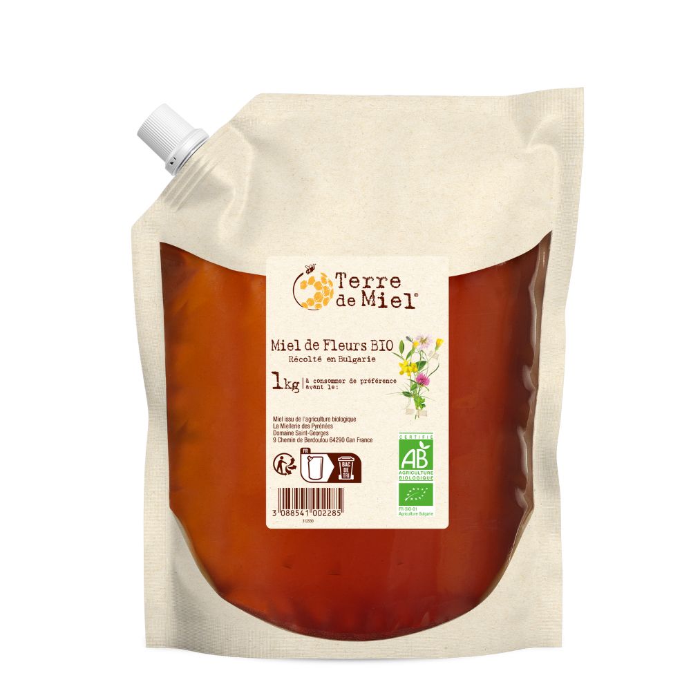 Miel de fleurs bio doypack
