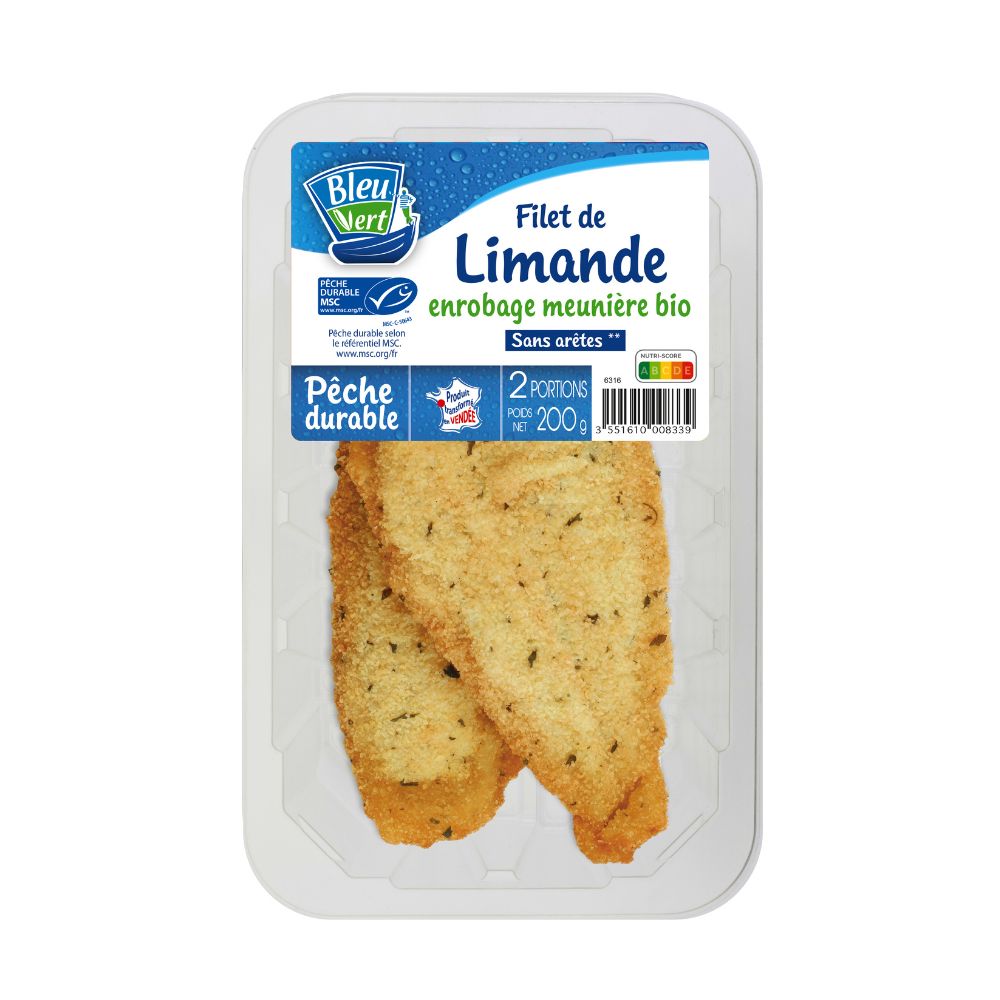 Filet de limande meunière certifiée MSC bio x2