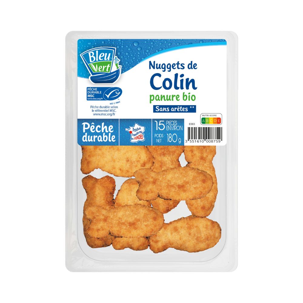 Nuggets de colin d'Alaska certifiées MSC