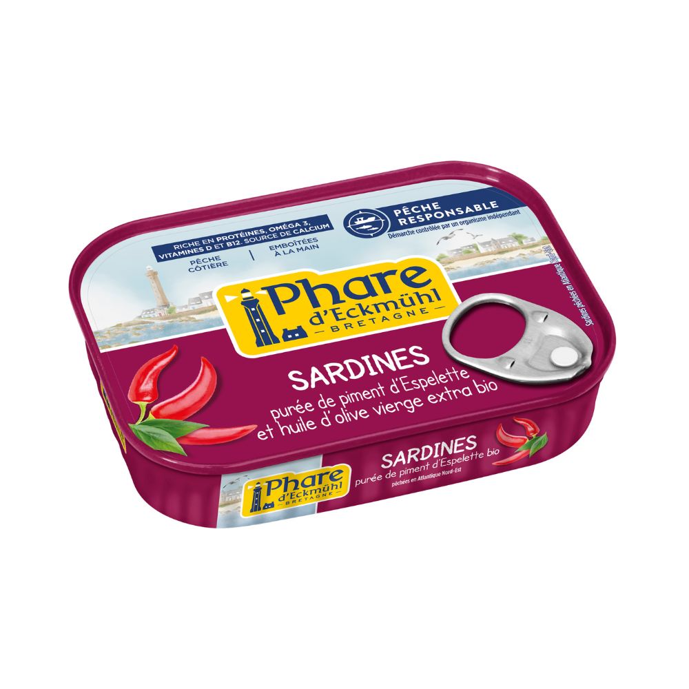 Sardines pêche responsable au piment d'Espelette bio