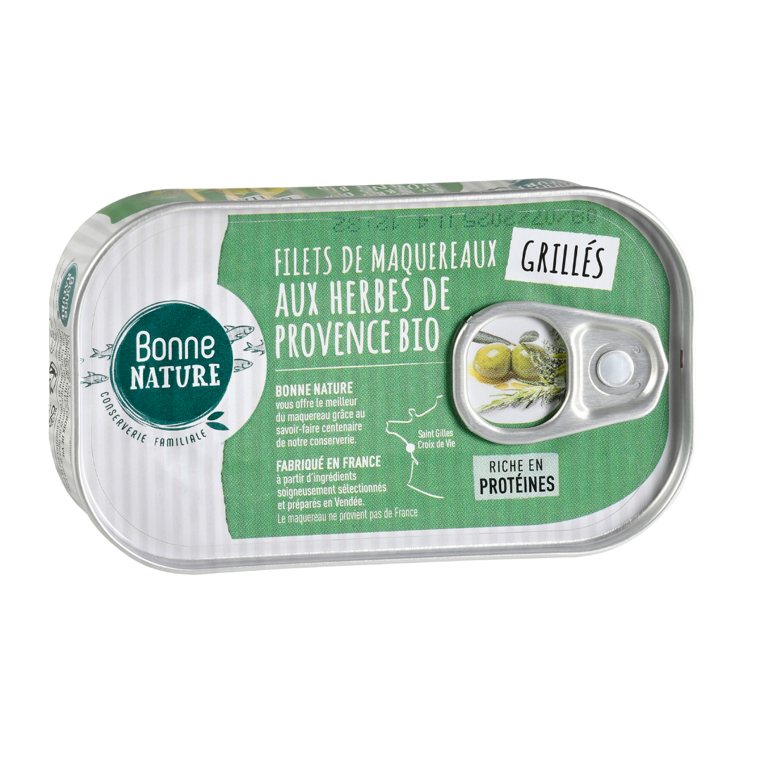 Maquereaux pêche responsable grillés aux herbes de Provence bio