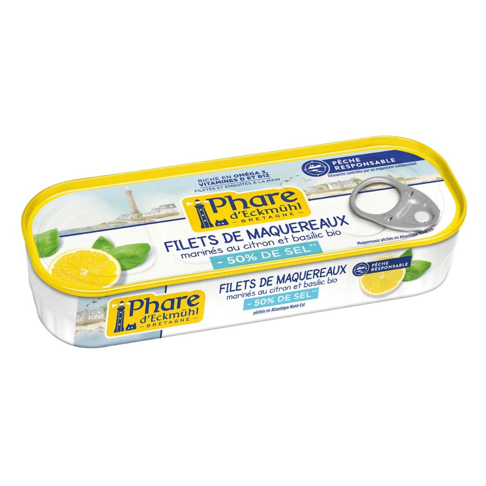 Filets de maquereaux marinés au citron et au basilic