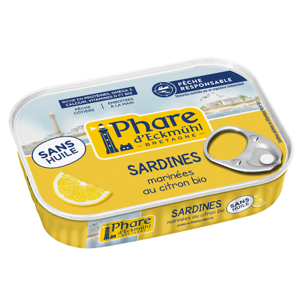 Sardines marinées au citron bio sans huile - pêche responsable