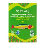 Petites sardines sprats fumées à l'huile d'olive bio