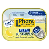 Filets de sardines marinés au citron bio - pêche responsable