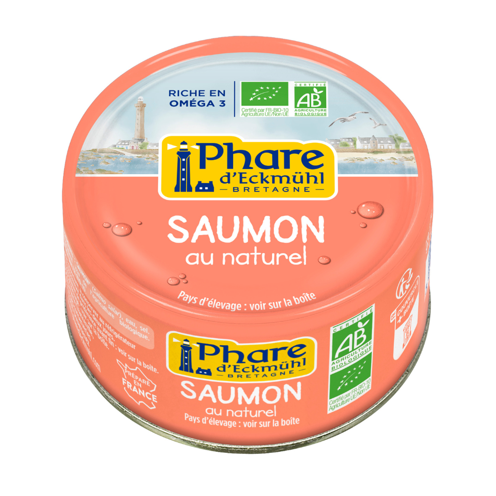 Saumon bio au naturel sans peau ni arêtes
