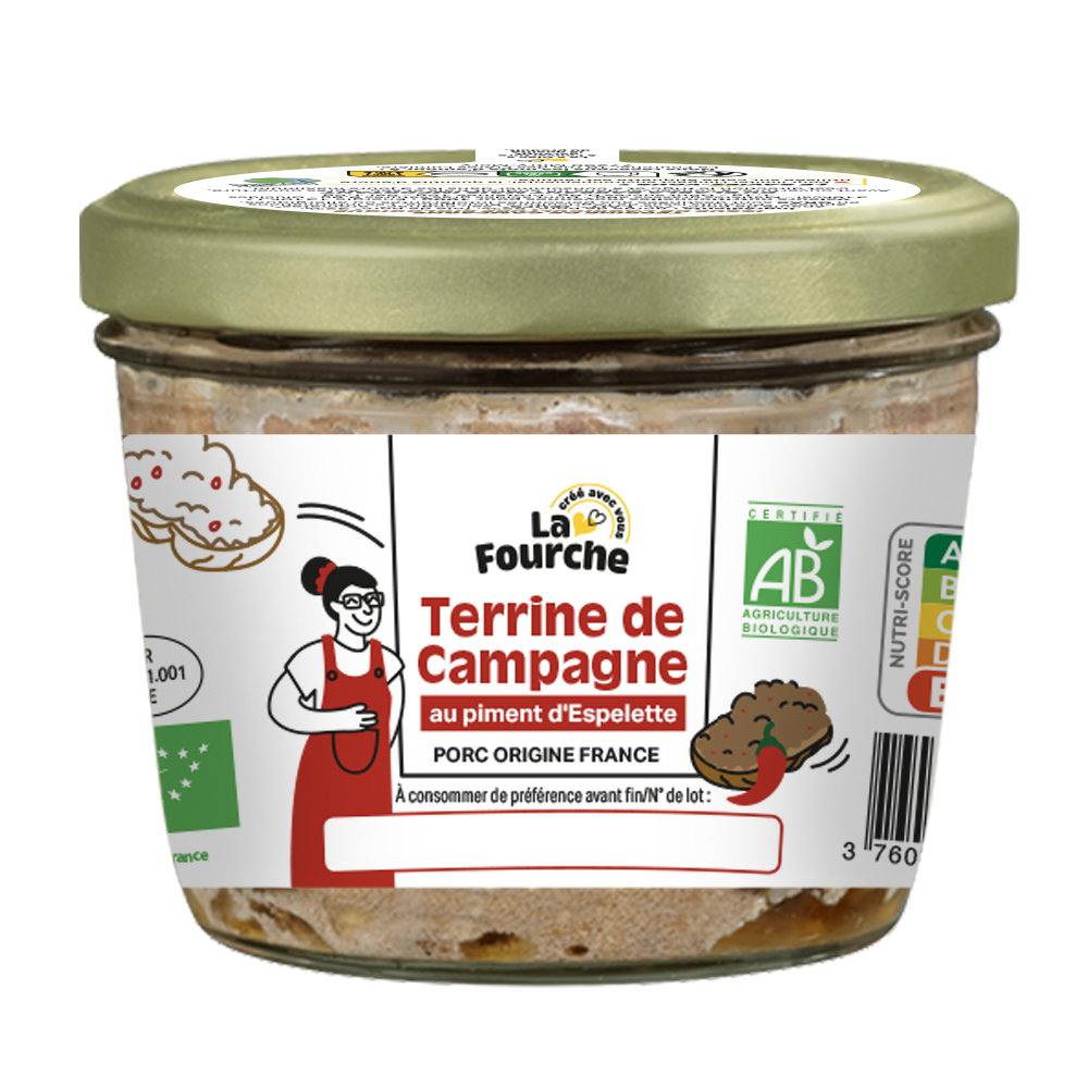 Terrine de campagne au piment d'Espelette bio