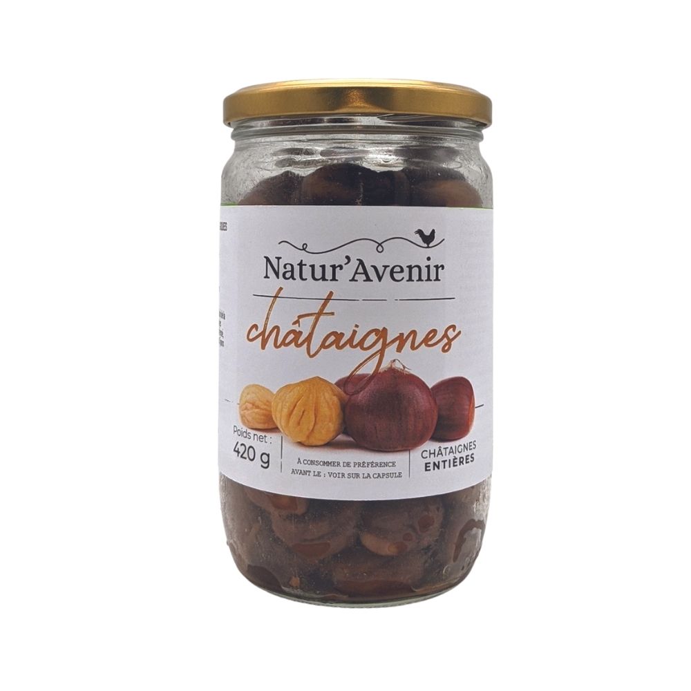 Châtaignes entières pelées bio