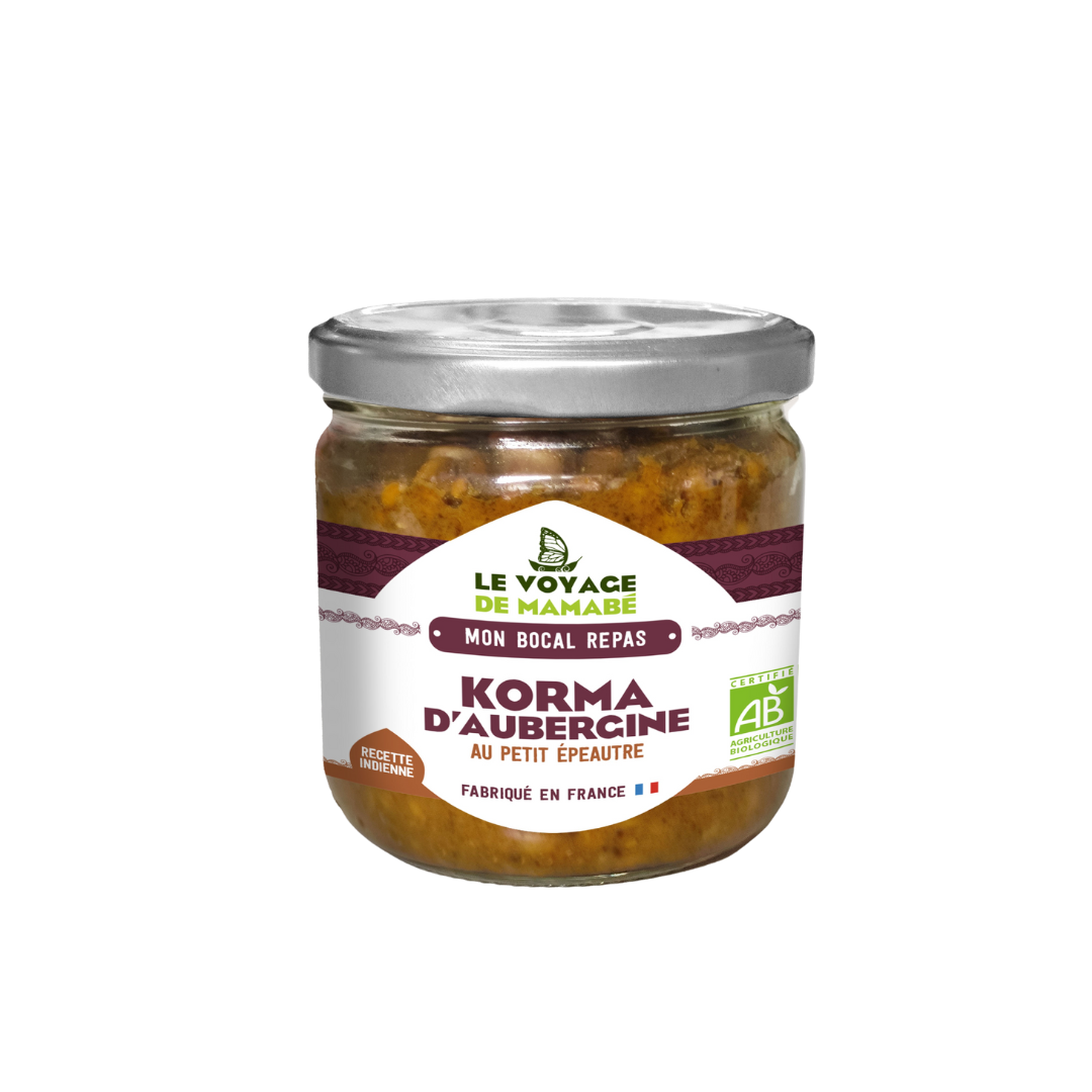 Korma d'aubergines petit épeautre bio