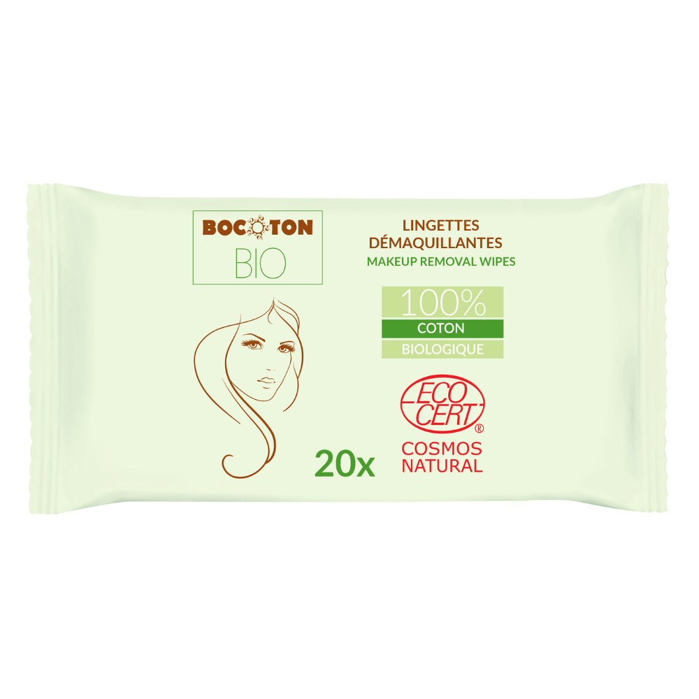 Lingette démaquillante en coton bio x 20