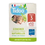 Couches taille 3 (4-9kg) avec matières d'origine naturelle x 50
