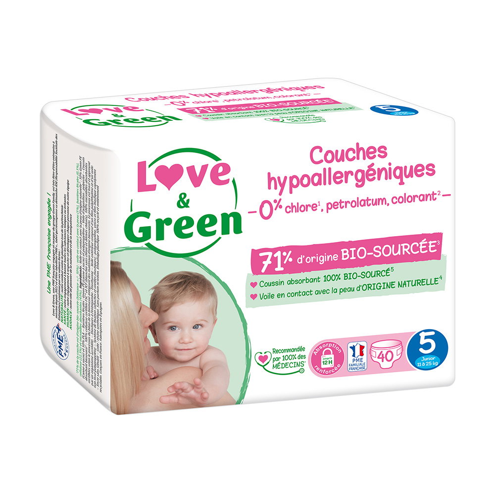 Couches T5 (12-25kg) hypoallergéniques x 40