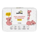 Couches françaises T4 (7 - 18 kg) avec matières d'origine naturelle x 48