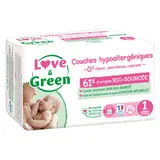 Couches T1 (2-5kg) hypoallergéniques x 44