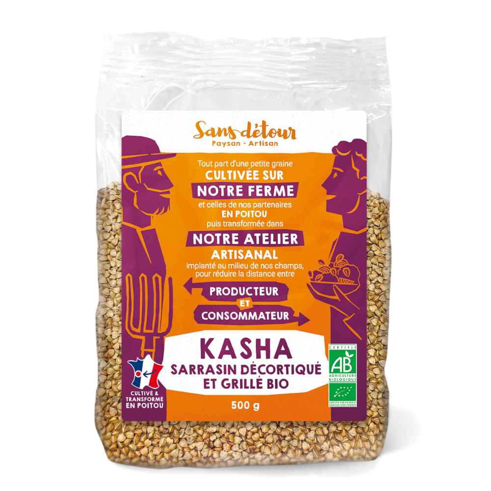 Kasha sarrasin décortiqué et grillé origine France bio