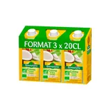 Crème de coco cuisine bio - 3x200ml