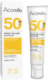 Spray solaire SPF50 sans effet blanc certifié bio
