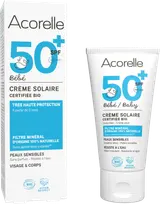 Crème solaire bébé SPF50+ certifiée bio