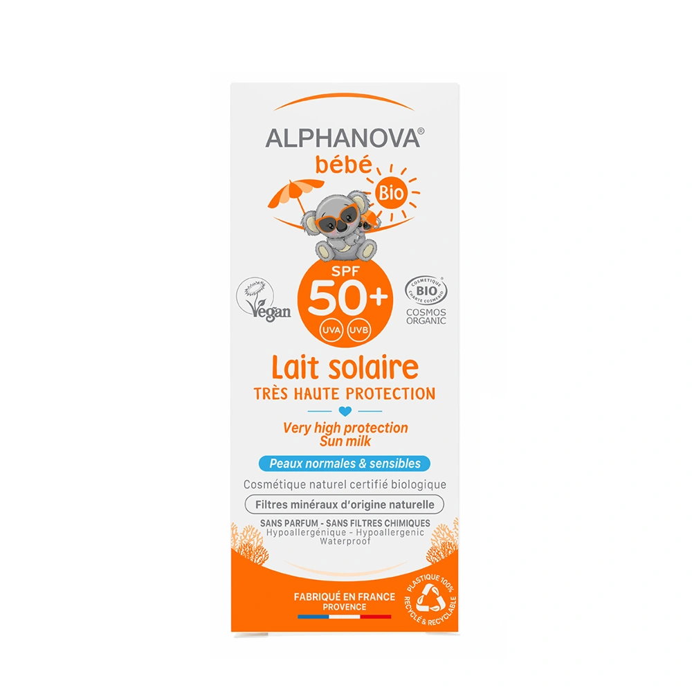 Lait solaire bébé SPF50 bio