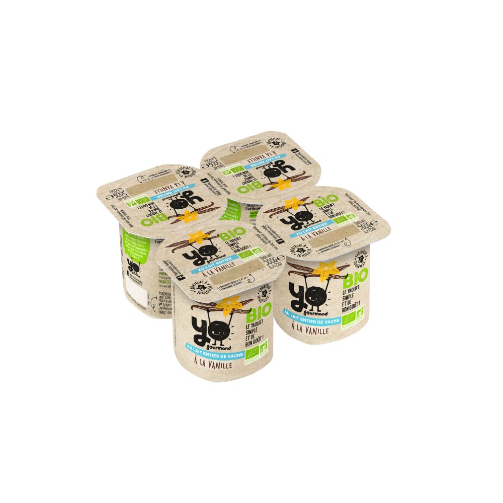 Yaourts vanille bio x4