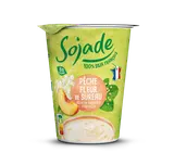 Dessert végétal soja pêche et fleur de sureau bio