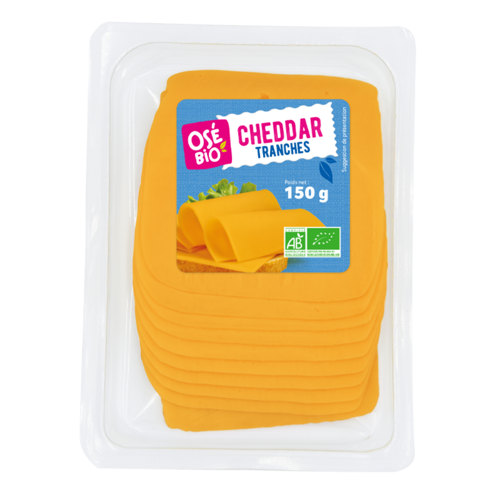 Cheddar en tranches bio