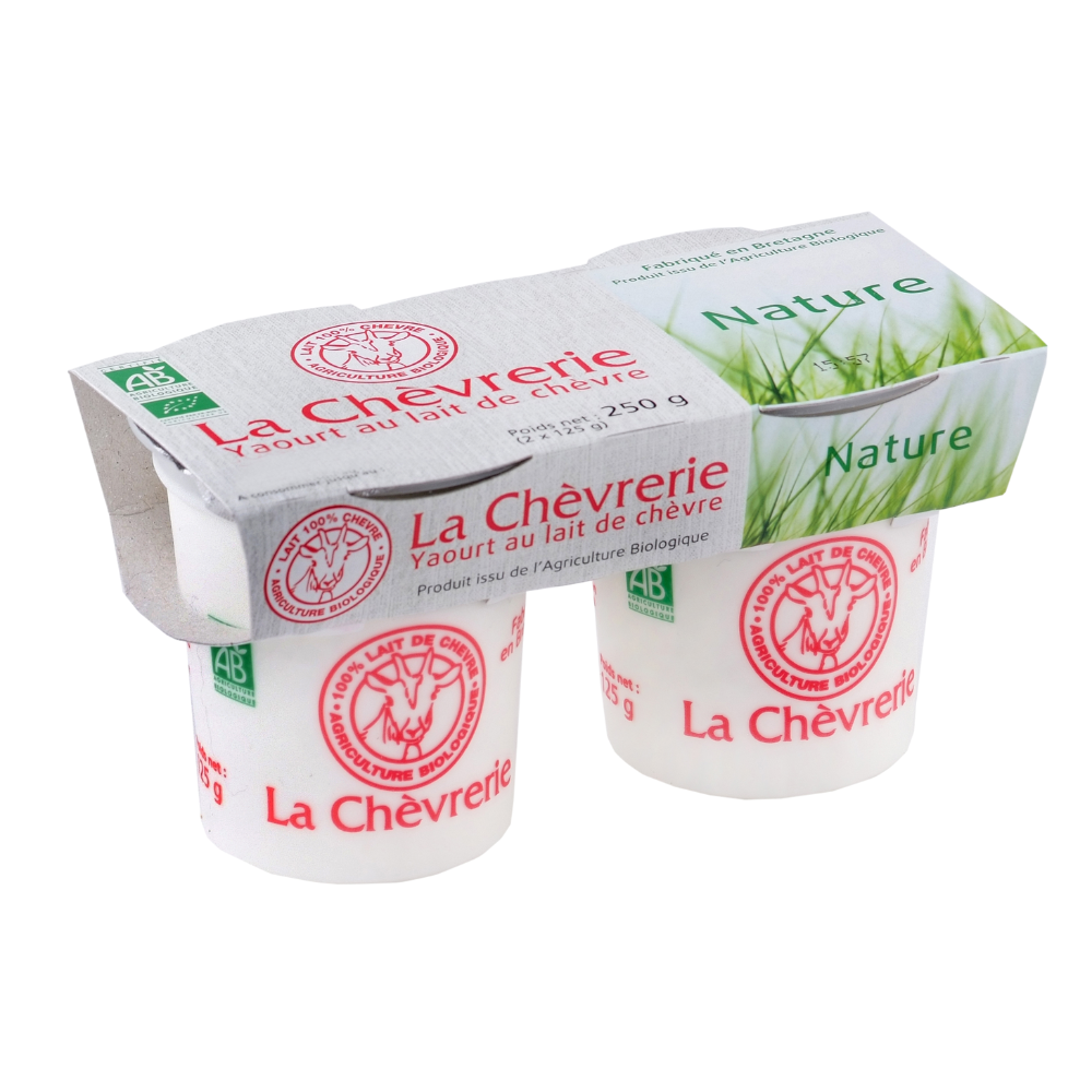 Yaourt chèvre nature bio x2