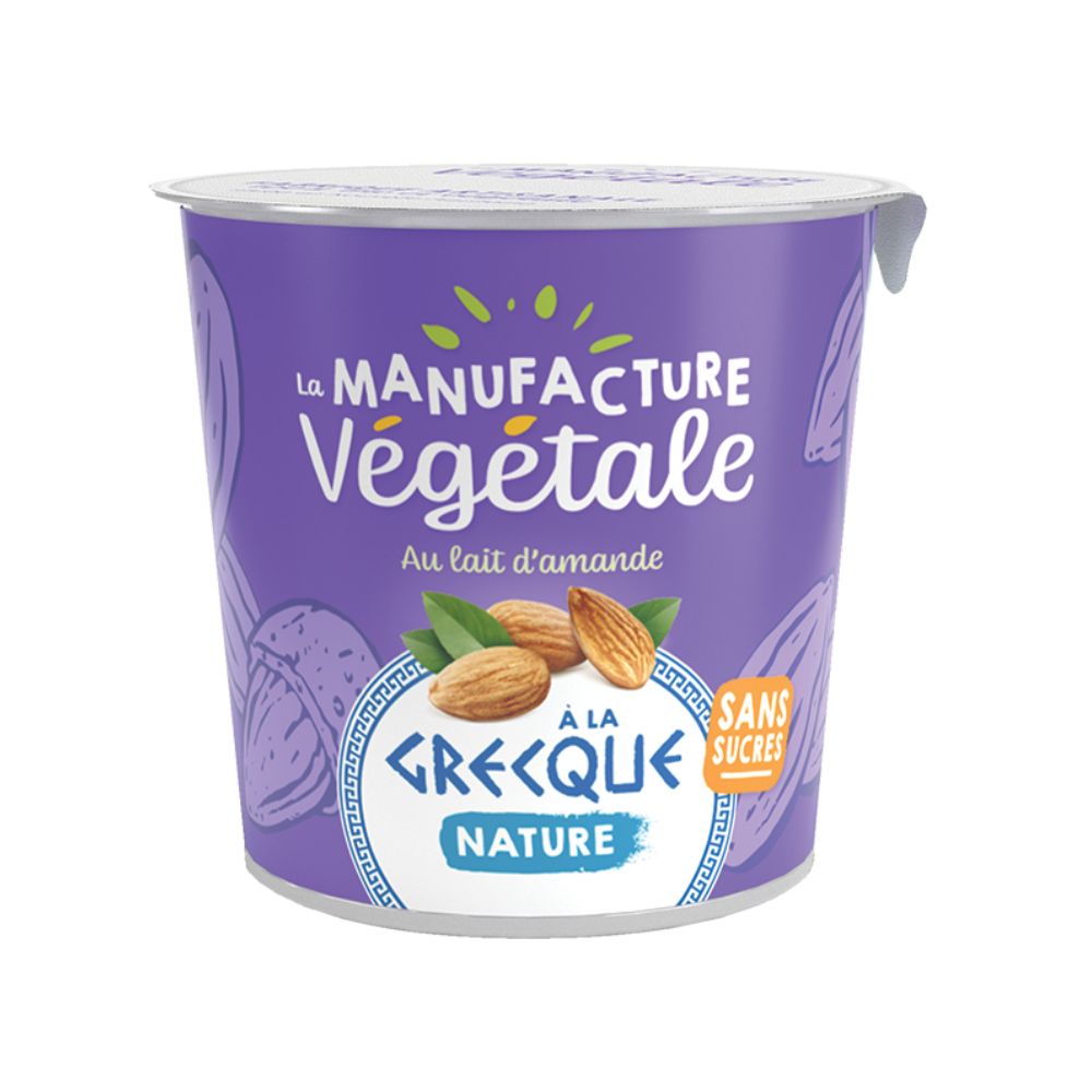 Dessert végétal amande à la grecque nature bio