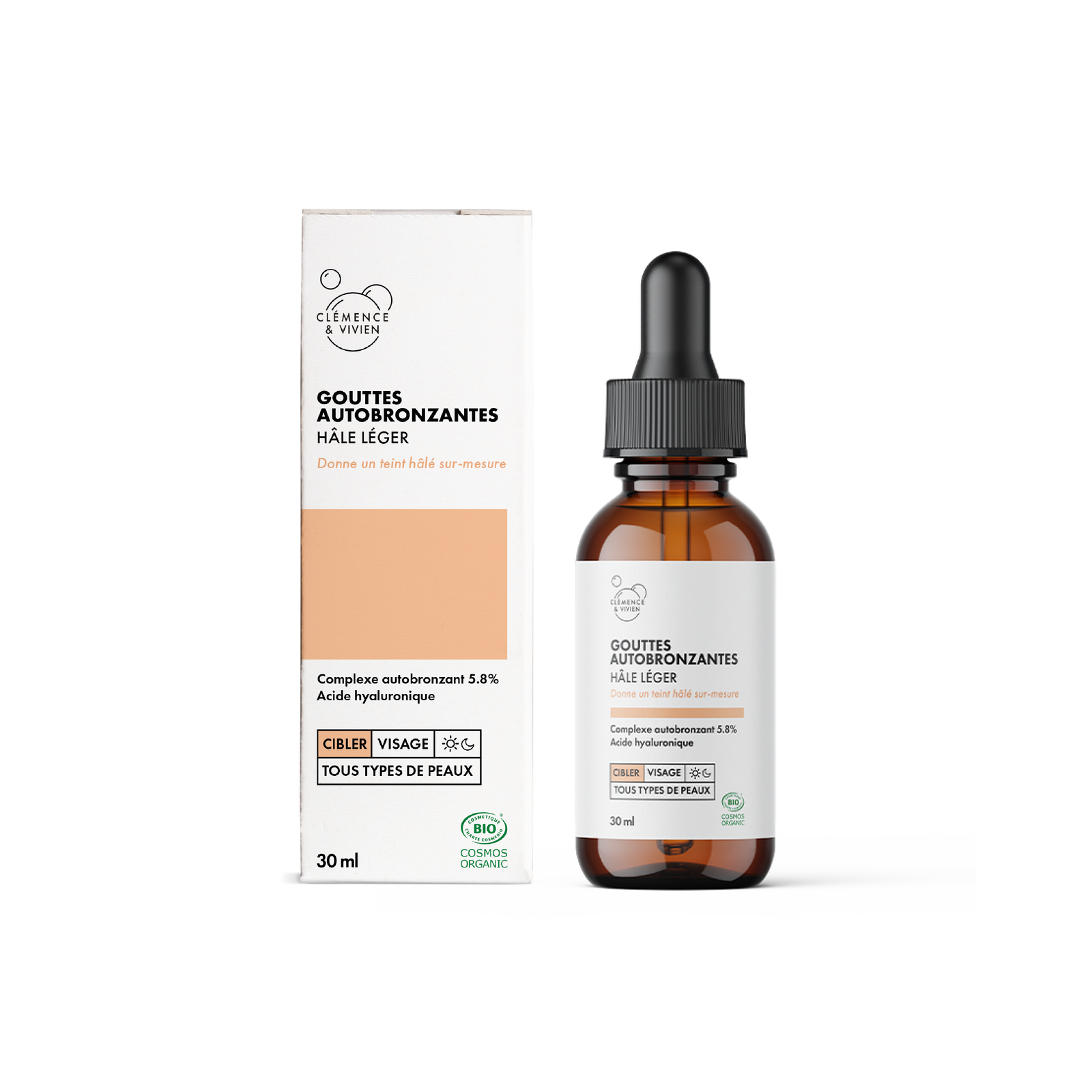 Gouttes autobronzantes hâle léger