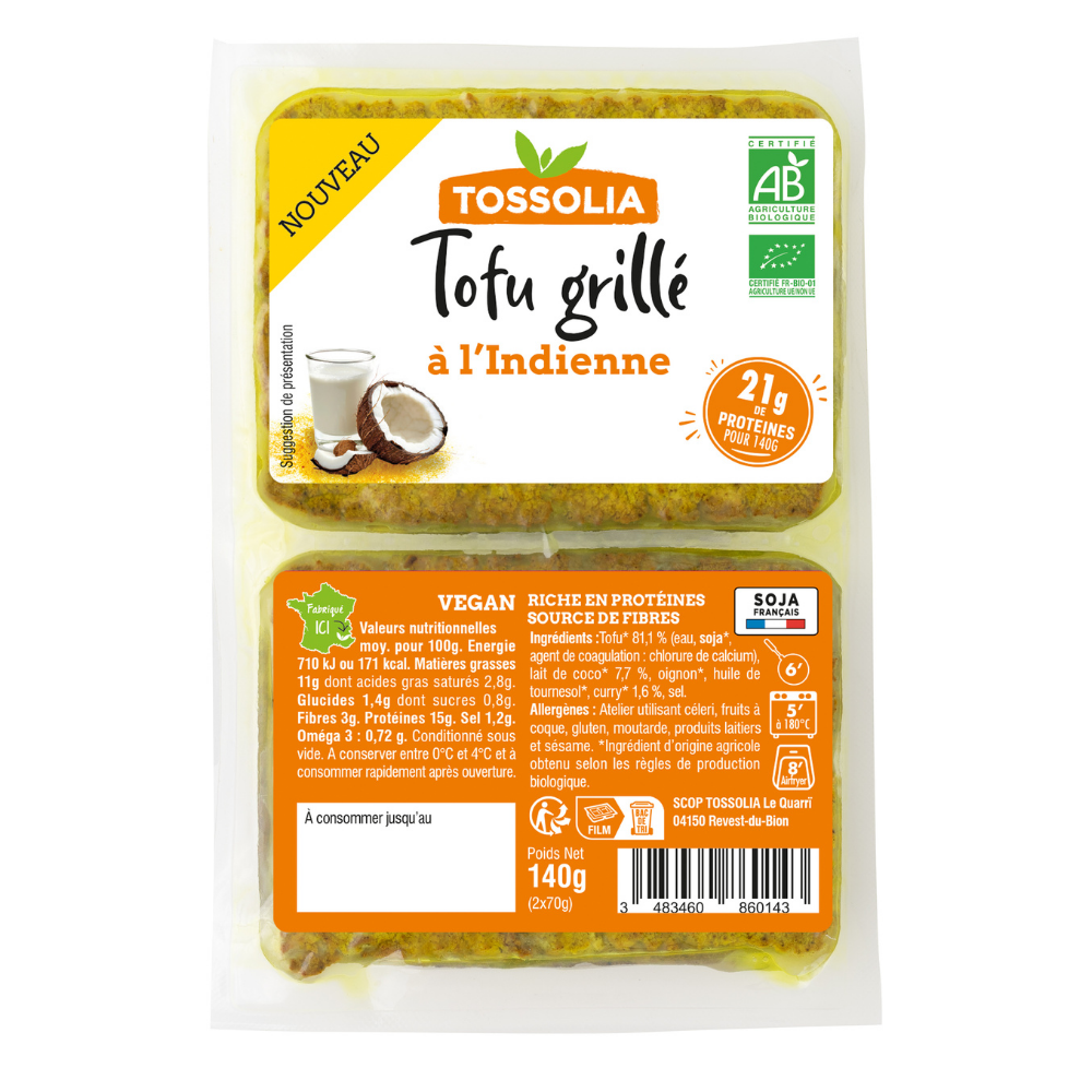 Tofu grillé à l'indienne bio