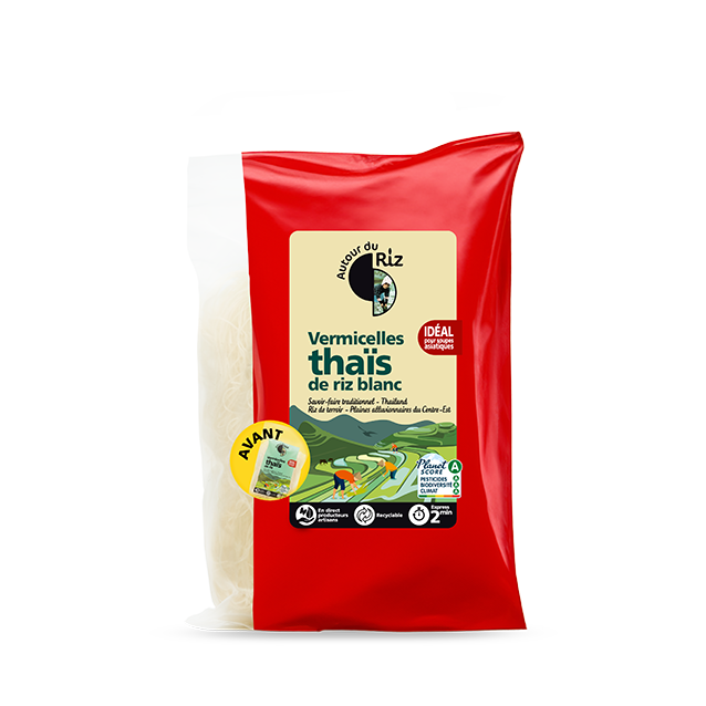 Vermicelles de riz thaï blanc bio