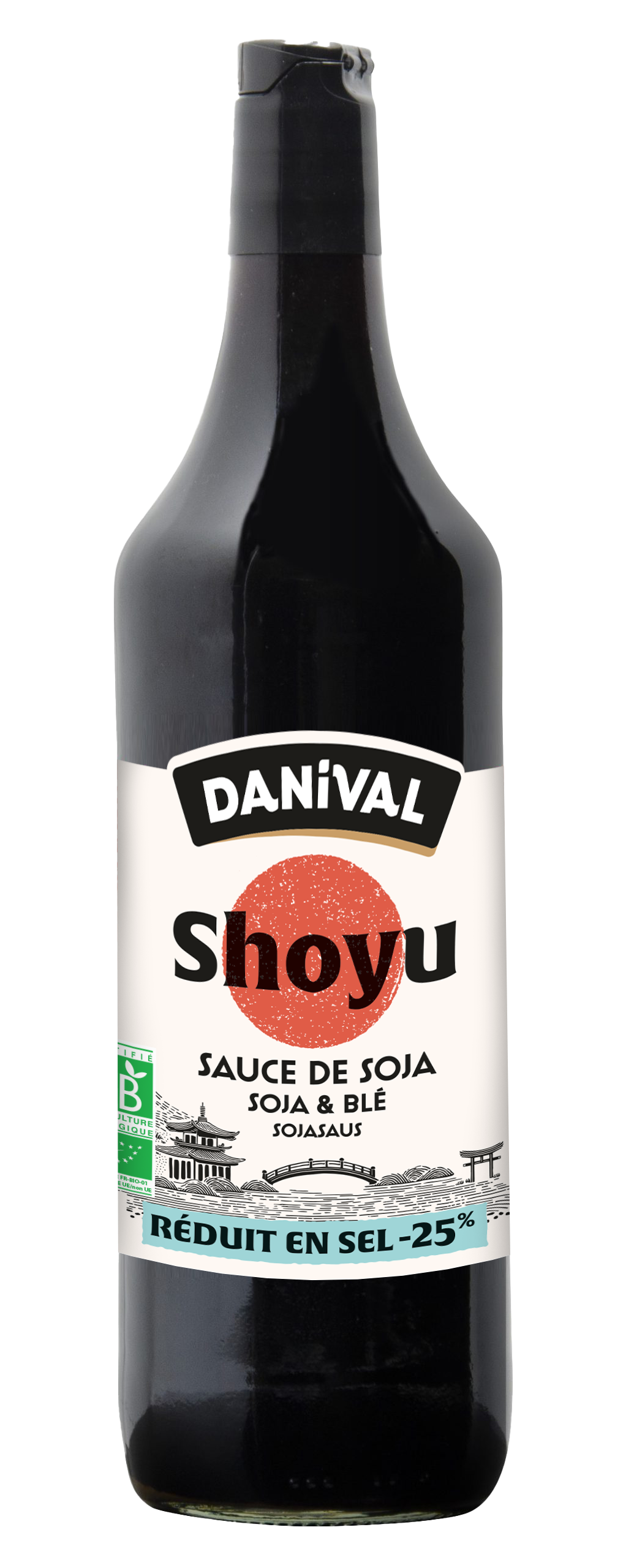 Sauce de soja shoyu réduit en sel bio