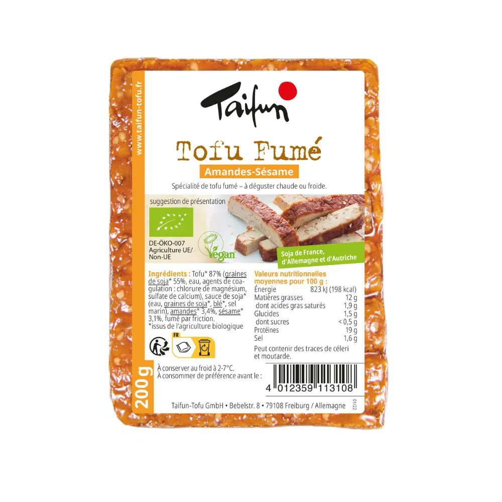 Tofu fumé amandes sésame bio
