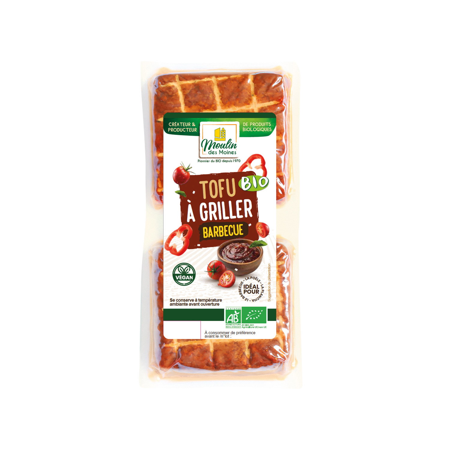 Tofu grillé façon barbecue bio