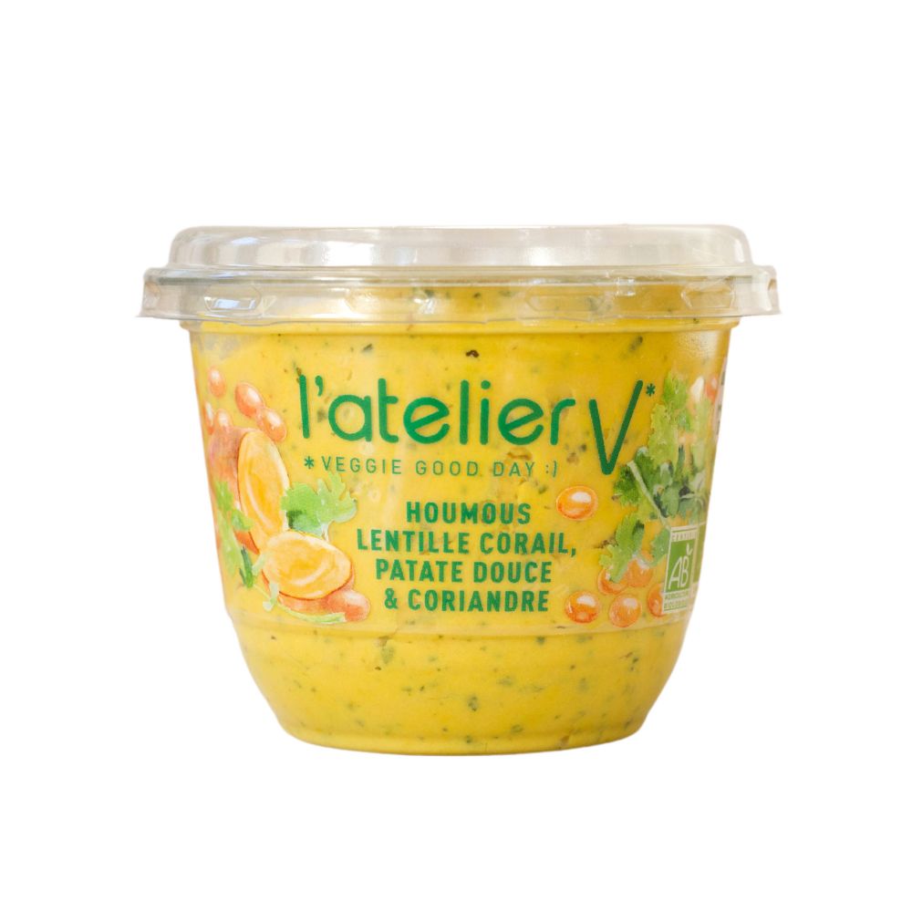 Houmous de lentille corail et coriandre bio