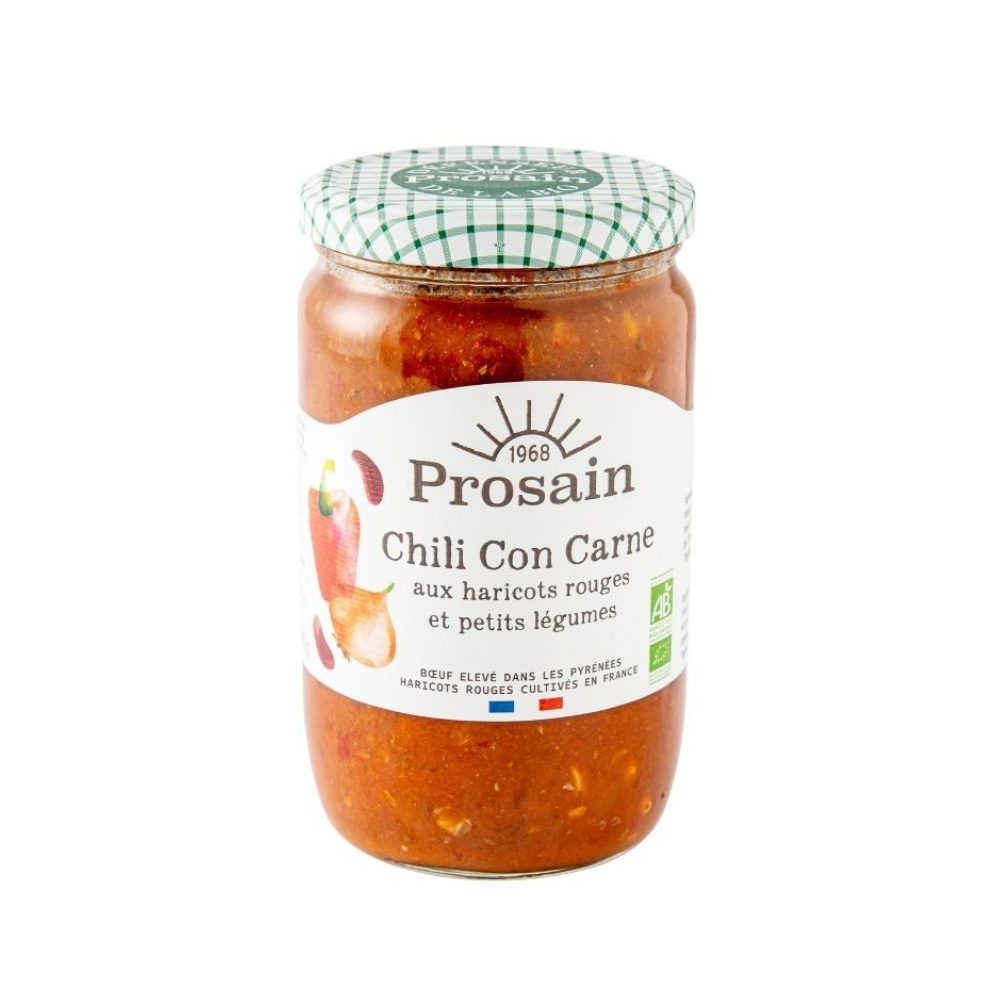 Chili con carne au bœuf et haricots rouges bio