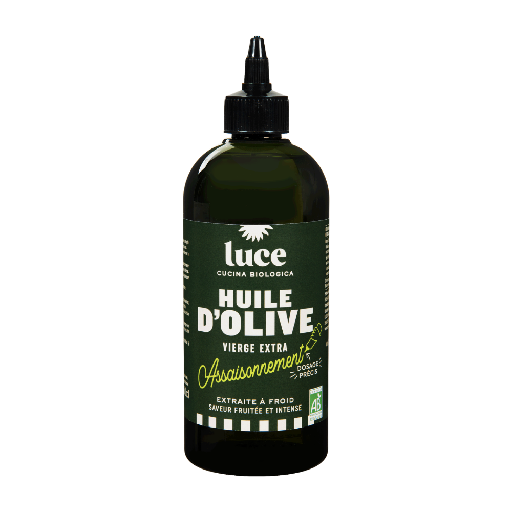 Huile d'olive vierge extra pour assaisonnement bio - avec bec verseur
