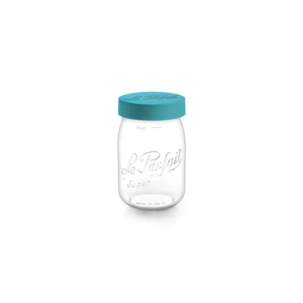 Bocal stockage Le Parfait color vis 1L bleu