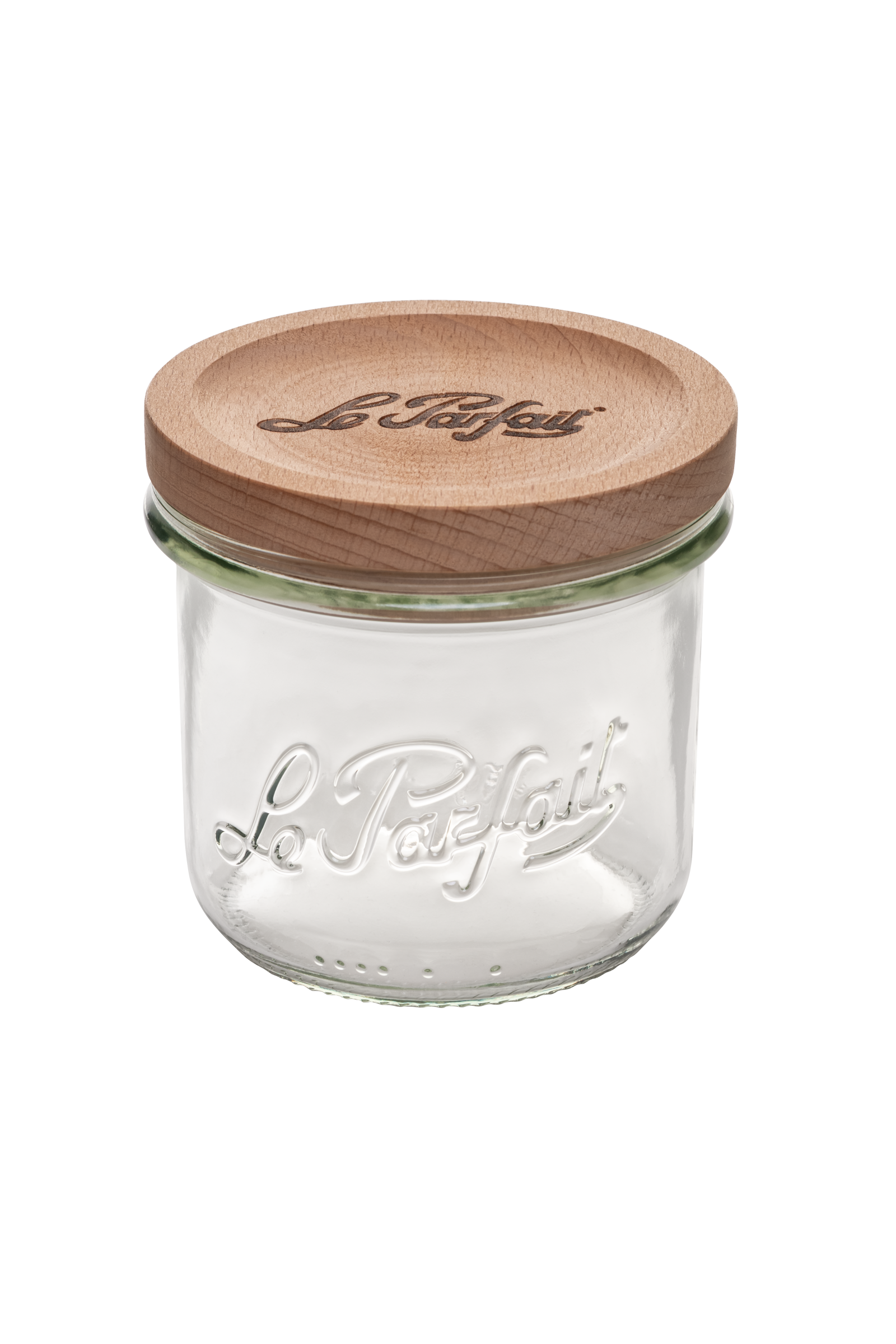 Bocal stockage Le Parfait couvercle bois 425 ml