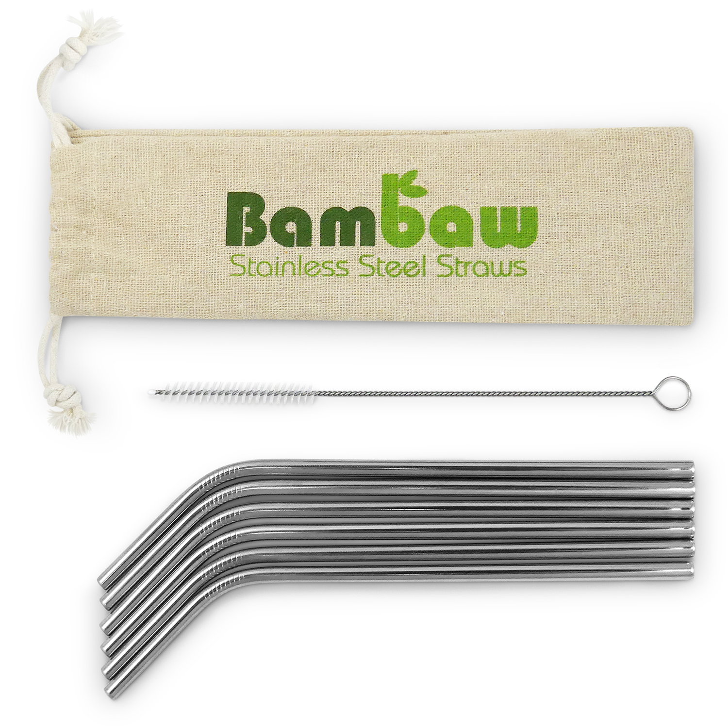 Pailles en inox x 6