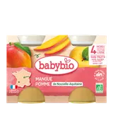 Petits pots mangue pomme bio (dès 4 mois) - 2x130g
