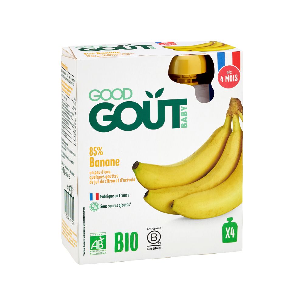 Gourdes banane bio (dès 4 mois) - 4x85g