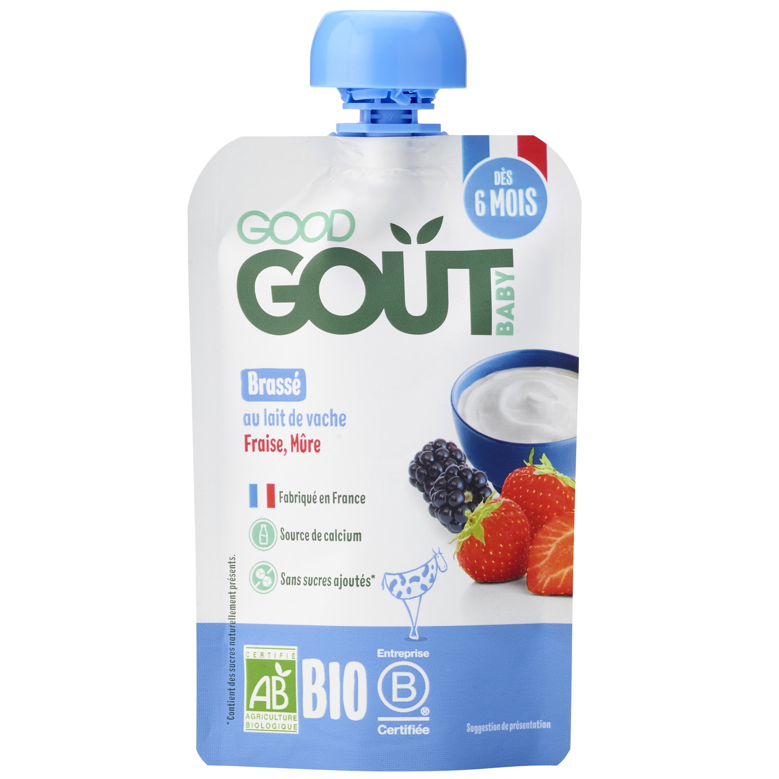 Brassé fraise mûre bio (dès 6 mois)