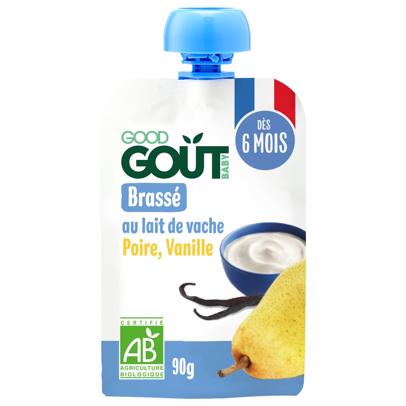 Gourde brassé poire vanille bio (dès 6 mois) - 90g