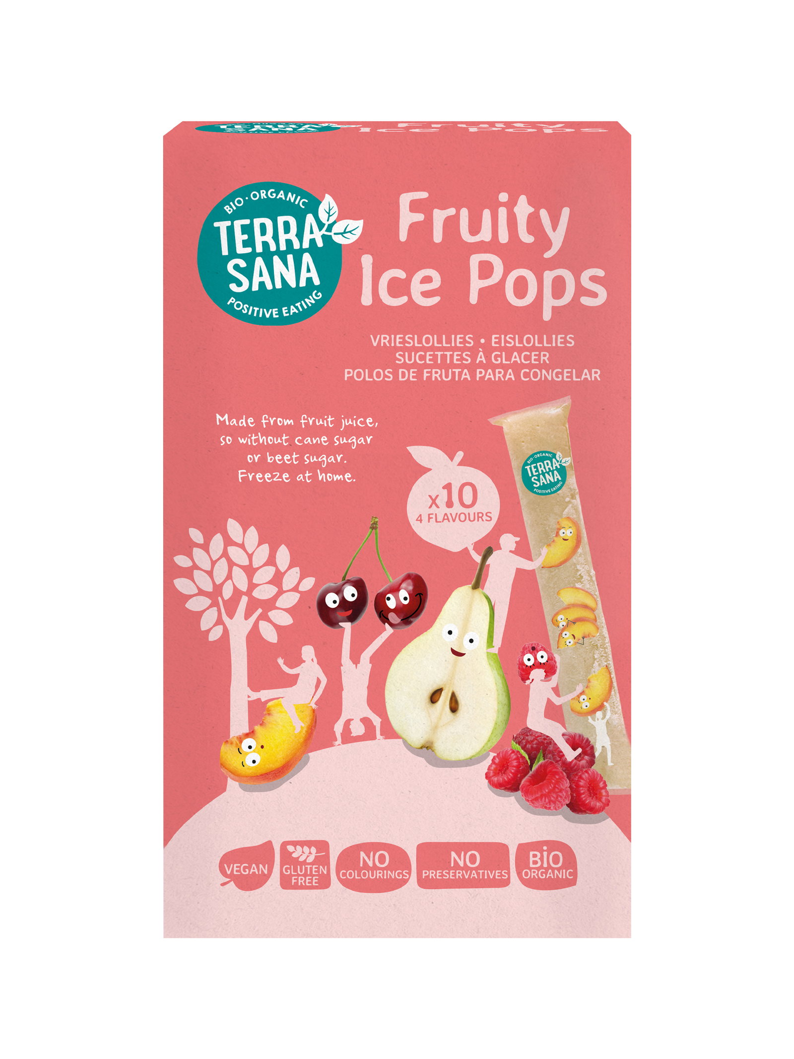 Sucettes à congeler aux fruits bio x 10