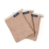 Gants de toilette réversibles x 3