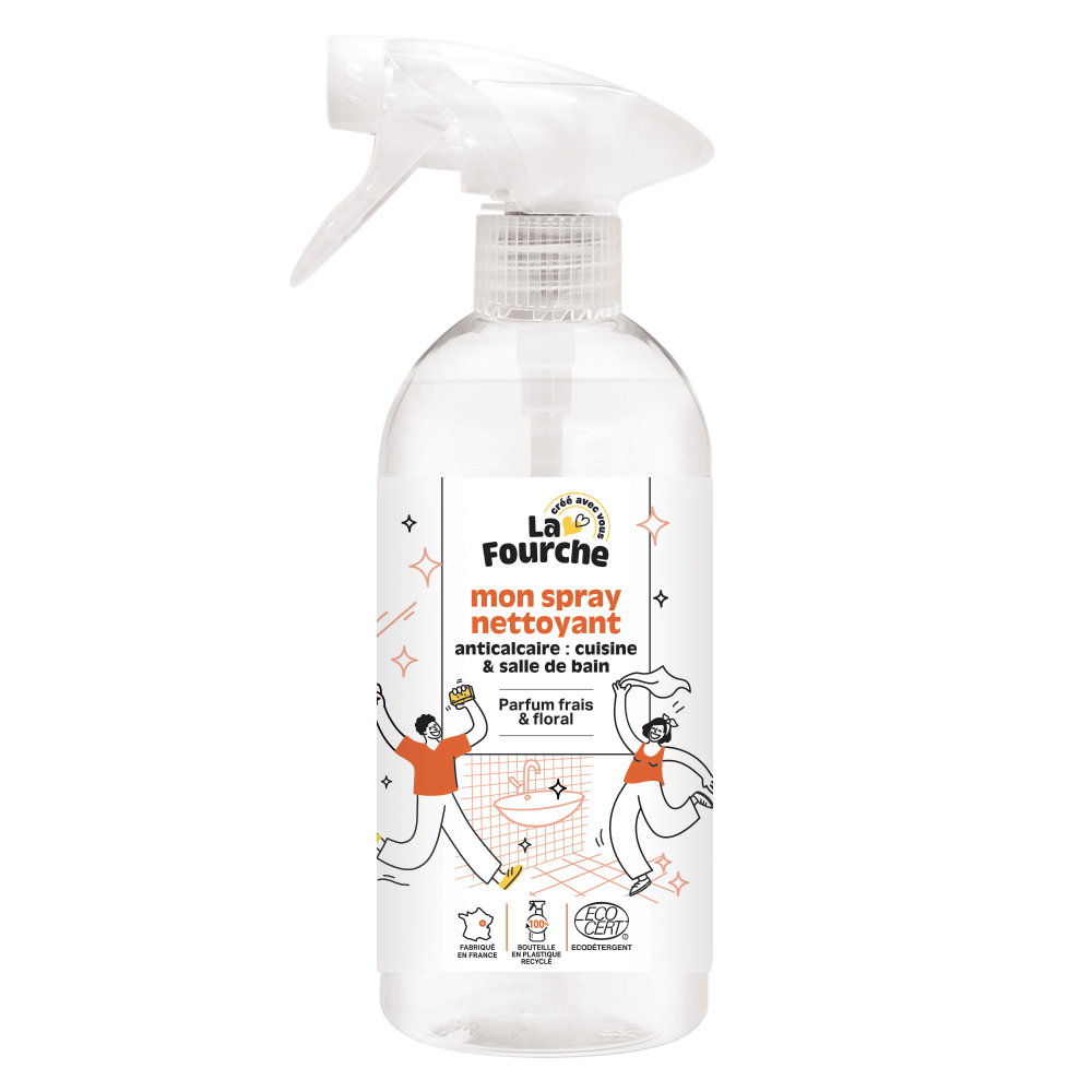 Spray nettoyant anticalcaire certifié Ecodétergent